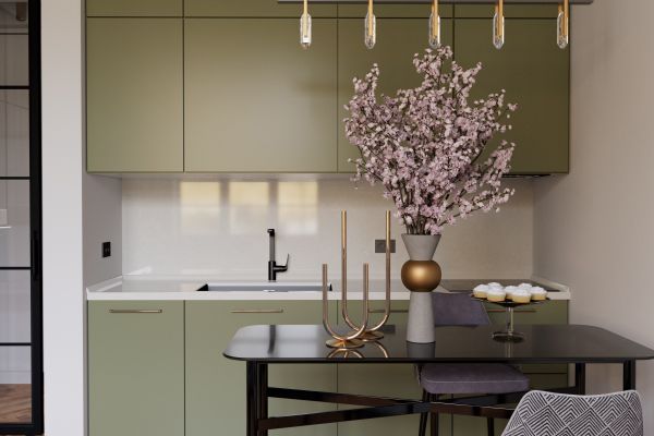 Оливковый интерьер