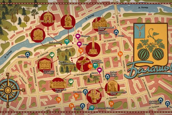 Туристическая карта Балашова