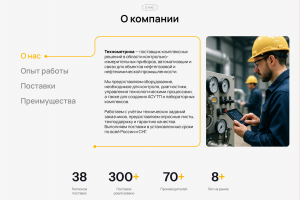 Разработка сайта-лендинг для компании Технометрика - поставщика КИПиА
