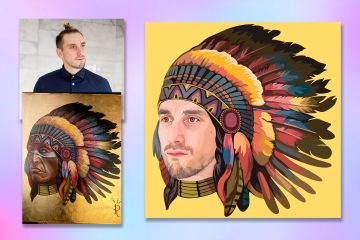 Портрет в векторе, векторный портрет на заказ, отрисовка в векторе