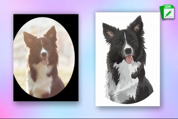 Портрет по фото вашего питомца, портрет в векторе ина заказ