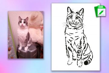 Портрет по фото вашего питомца, портрет в векторе ина заказ