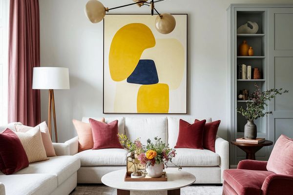 гостиная в стиле фьюжн