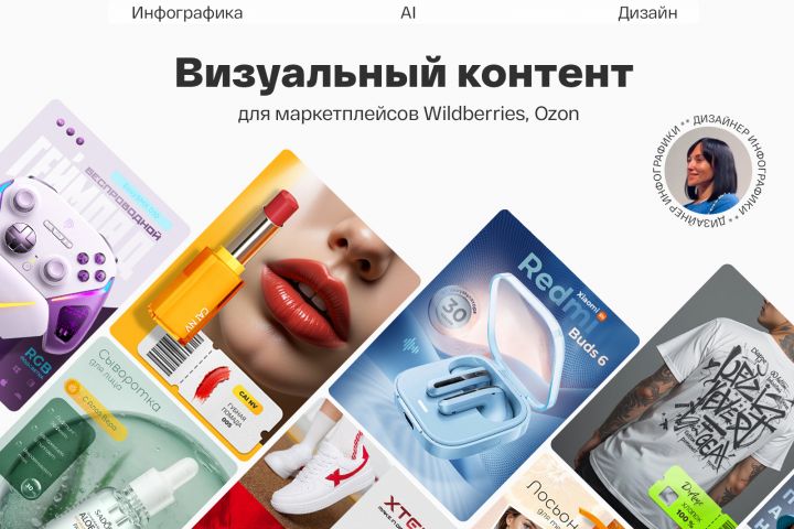 Дизайн карточек товаров для Wildberries, Ozon. Инфографика - 5478729