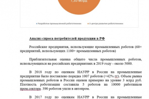 Маркетинговое исследование рынка роботизации в России