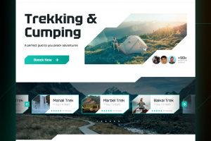 Tourism Website Hero Section Concept Design