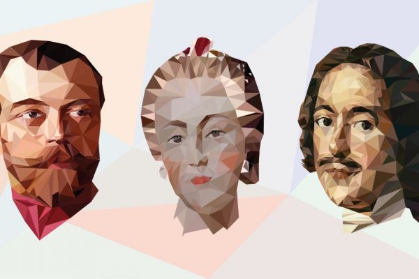 Геометрический стиль карточек для курсов