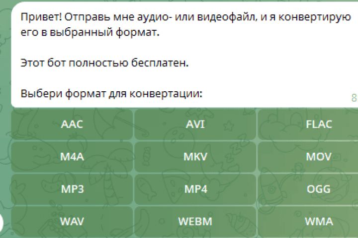 Бесплатный Telegram-бот - 5480382