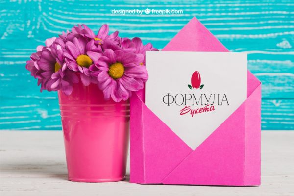 Разработка логотипа для цветочного магазина "Формула Букета"