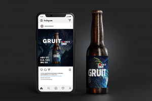 Разработка дизайна этикетки пива, посты для соцсетей и полиграфия