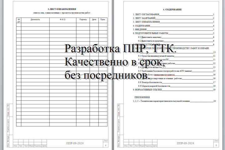 Разработка ППР, ТТК - 5483679