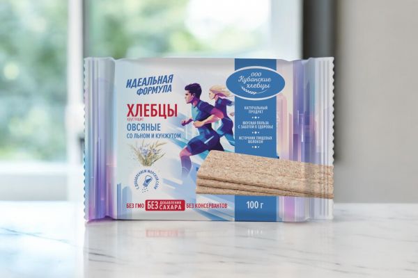 Дизайн упаковки бренда КУБАНСКИЕ хлебцы