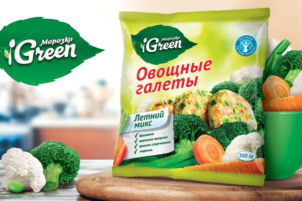 Разработка дизайна упаковки  полуфабрикатов "Морозко"