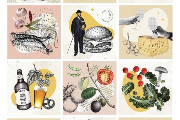 Визуальный стиль соцсетей для ресторана "Да"