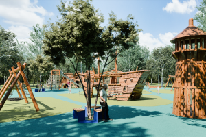 Визуализация детской спортивной площадки (новая концепция)