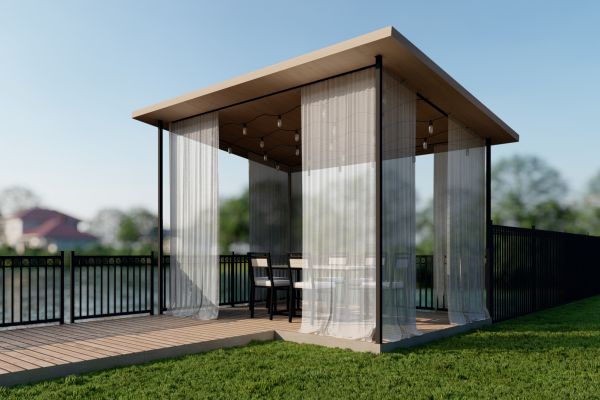 Визуализация беседки (дневные и ночные визуализации)