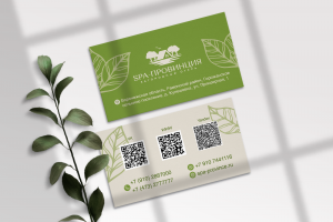Дизайн визитной карты для комплекса отдыха "SPA-Провинция"