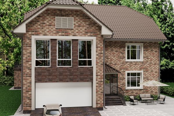 3Д визуализация фасада коттеджа