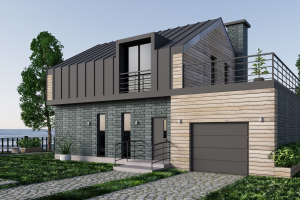 3Д визуализация фасада коттеджа