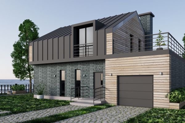 3Д визуализация фасада коттеджа