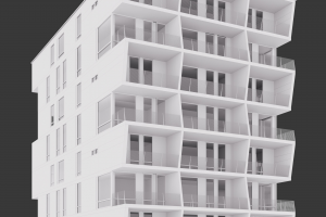 Моделирование многоквартирного дома 3Ds Max