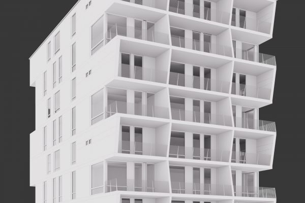 Моделирование многоквартирного дома 3Ds Max