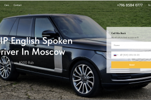 Сайт лендинг Аренда авто с водителем для иностранцев, На Английский Арабский