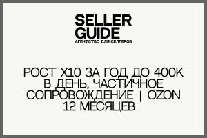 Рост х10 за год до 400k в день, частичное сопровождение | Ozon