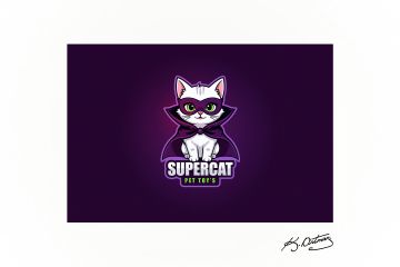 Логотип игрушек для животных "SUPER CAT"