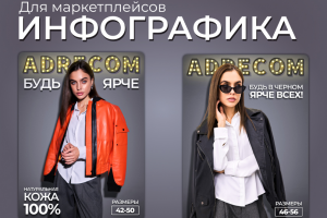 Инфографика для маркетплейсов. Женские куртки