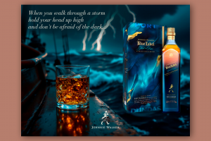 Концепт рекламного плаката для алкогольного бренда