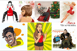 Векторные иллюстрации и портреты