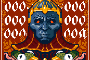 Pixel-art открытка по мотивам игры Русы против Ящеров 2