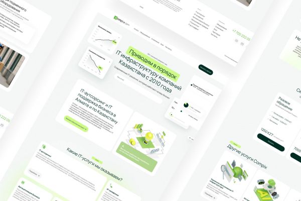 Многостраничный сайт для IT-компании, предоставляющей услуги комплексного IT-аутсорсинга