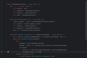 Парсер сообщений Telegram каналов