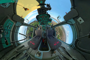 Сферическая панорама. Кабина вертолёта