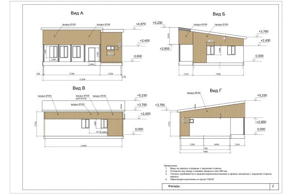 Проект одноэтажного загородного каркасного дома