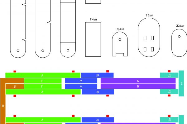 Чертеж-интсрукция к 3D пазлу