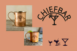 Простой логотип для бара, печать на кружках