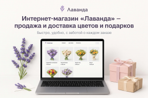 Разработка интернет-магазина цветов и подарков «Лаванда» с удобным каталогом, корзиной и быстрой онлайн-оплатой для частных покупателей в России.