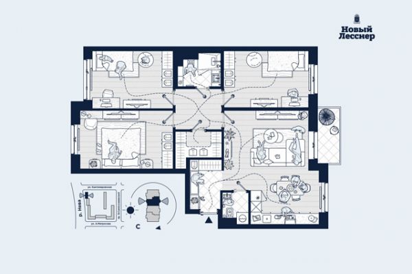 Оформление планов застройщика ОТДЕЛСТРОЙ для ЖК "Новый Ленсснер"