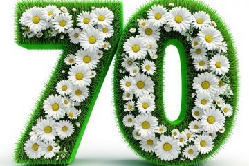 Цифровое изображение цифры 70 на белом фоне в высоком разрешении