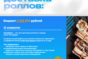 Кейс Доставка роллов