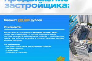 Кейс Привлечение заявок для застройщика