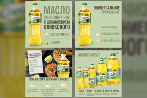 Карточка товара для подсолнечного масла «Олейна»