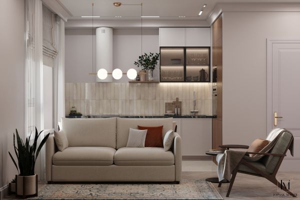 Кухня-гостиная ЖК Аквилон Митино