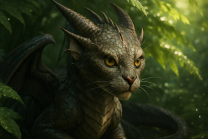 Котодракон в различных стилях