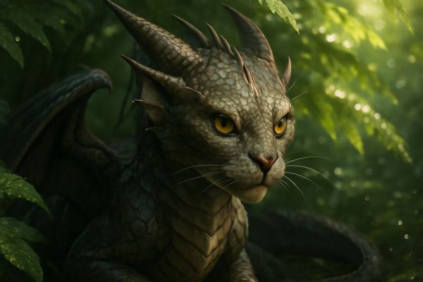 Котодракон в различных стилях