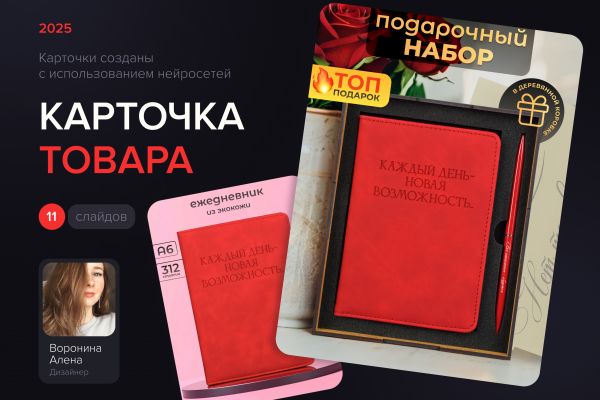 Инфографика (дизайн карточек товара) для подарочного набора