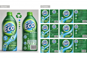 Дизайн этикеток "ЭкоBriz". Средства для уборки дома.